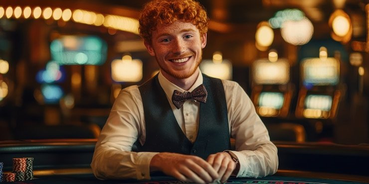 Live dealer dealing cards at harbet35 login